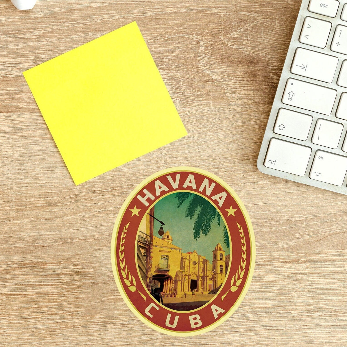 Havana Travel sticker, vintage style decal for suitcase, luggage, laptop, car or water bottle