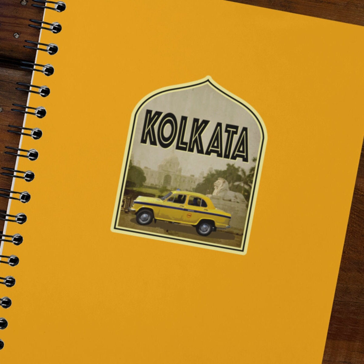 Kolkata India travel sticker, vintage style decal for suitcase, luggage, laptop or water bottle