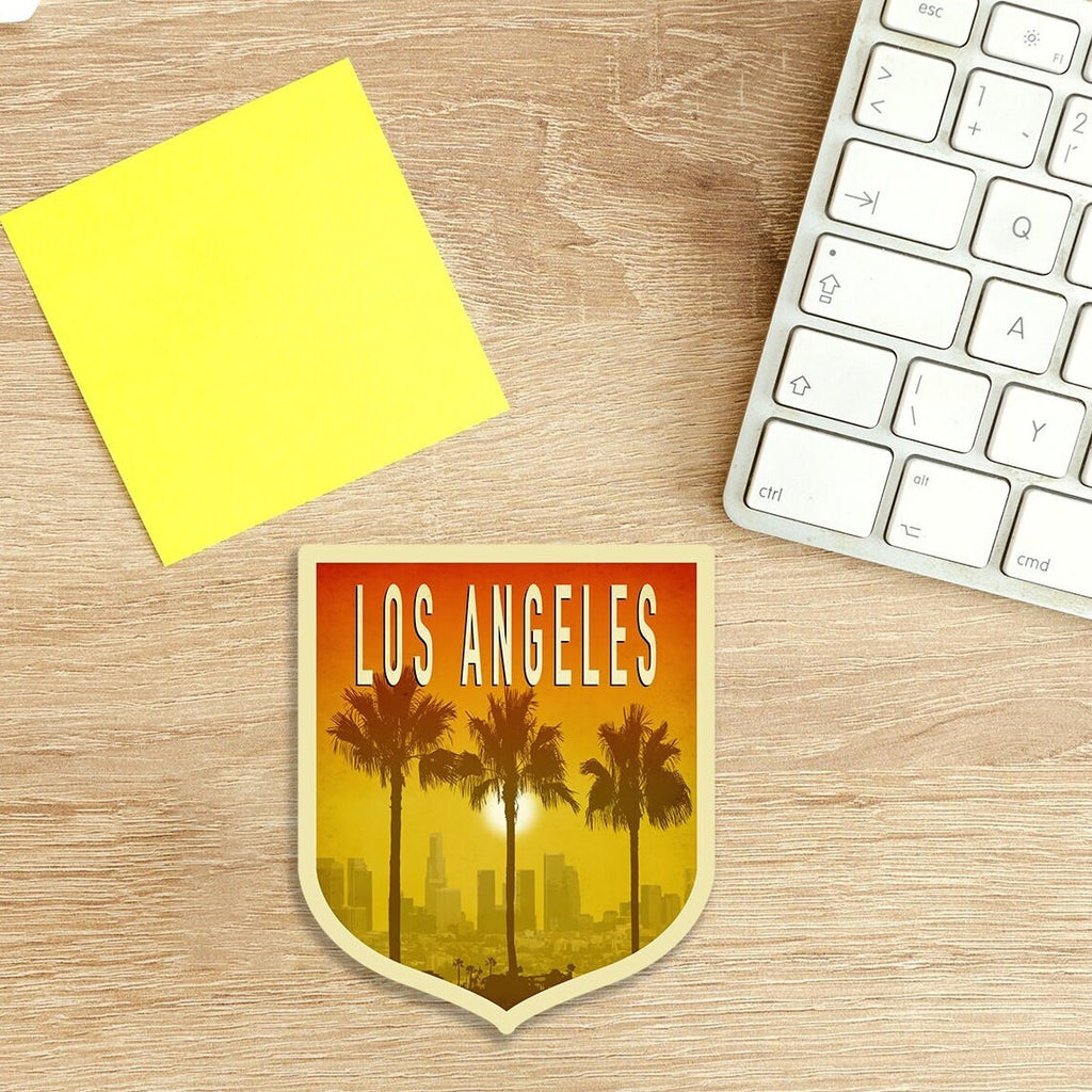 Los Angeles travel sticker, vintage style decal for suitcase, luggage, laptop or water bottle