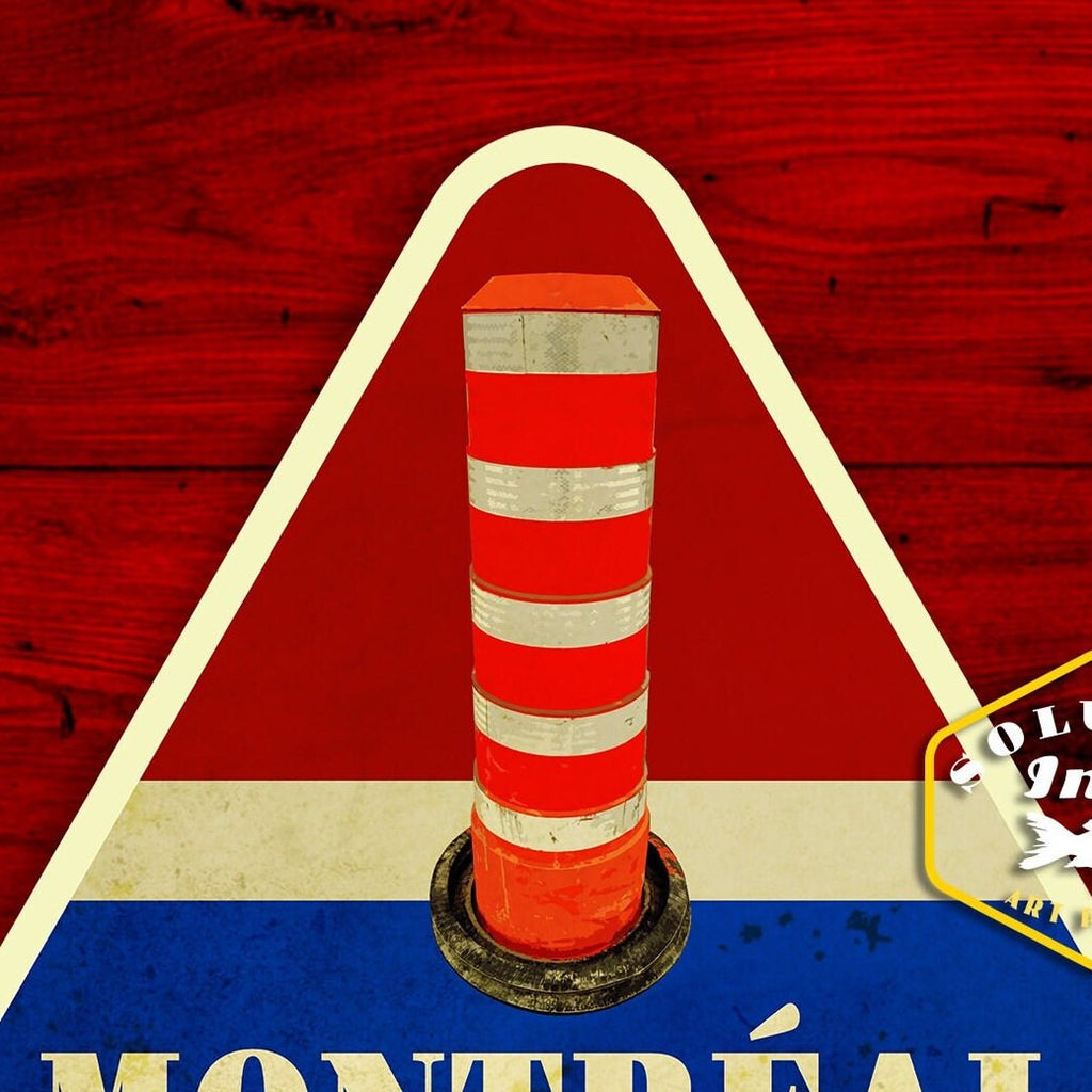 Montréal travel sticker, vintage style decal for suitcase, luggage, laptop or water bottle