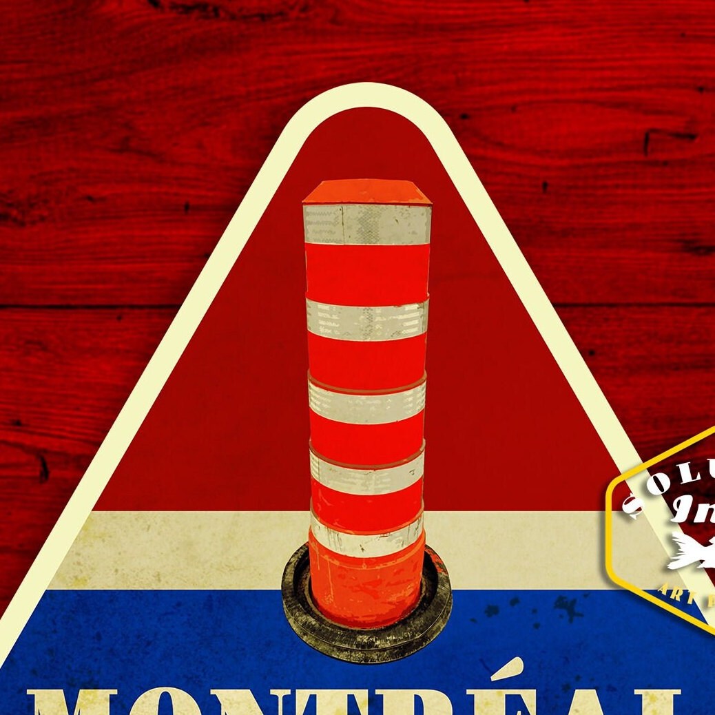 Montréal travel sticker, vintage style decal for suitcase, luggage, laptop or water bottle