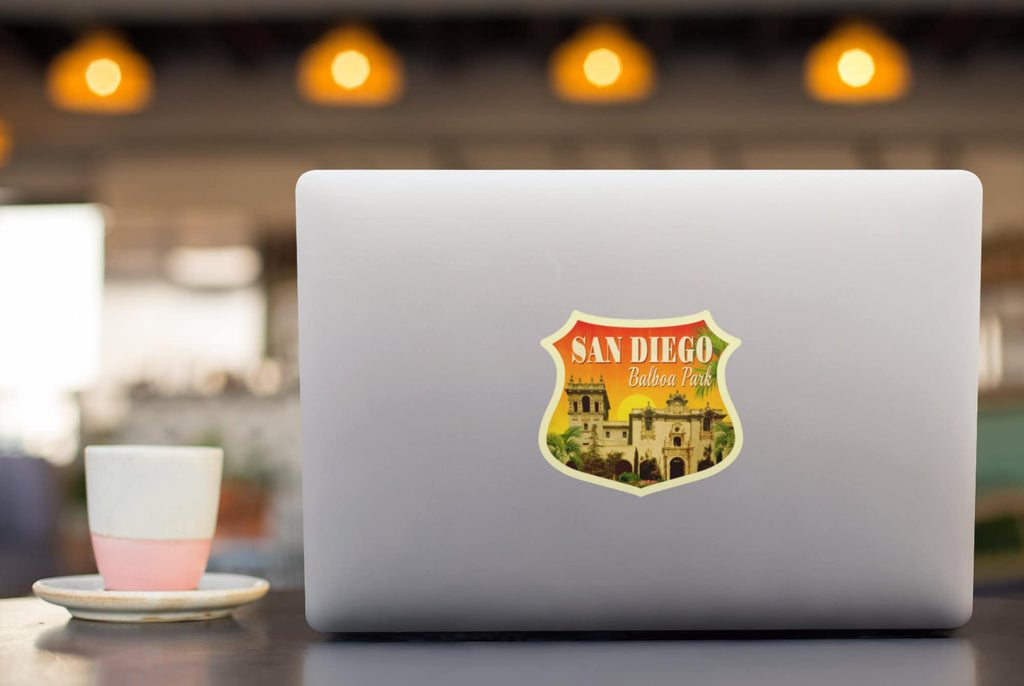 San Diego Sticker: Retro Balboa Park Travel Decal