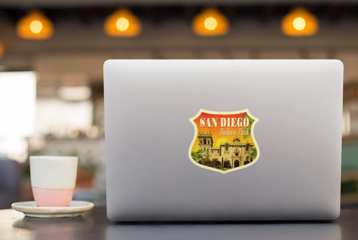 San Diego Sticker: Retro Balboa Park Travel Decal