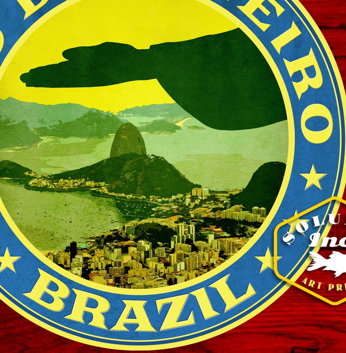 Rio de Janeiro Travel Sticker: Vintage Brazil Luggage Decal