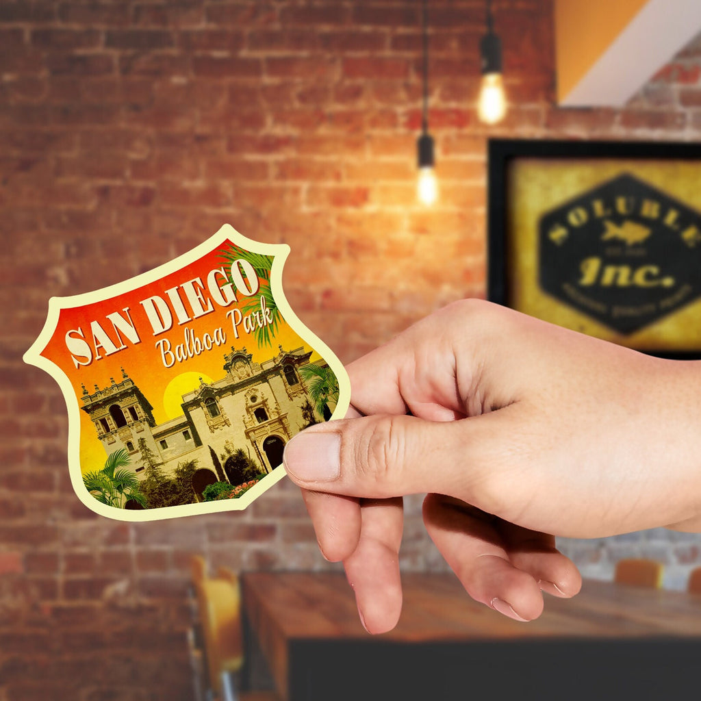 San Diego Sticker: Retro Balboa Park Travel Decal