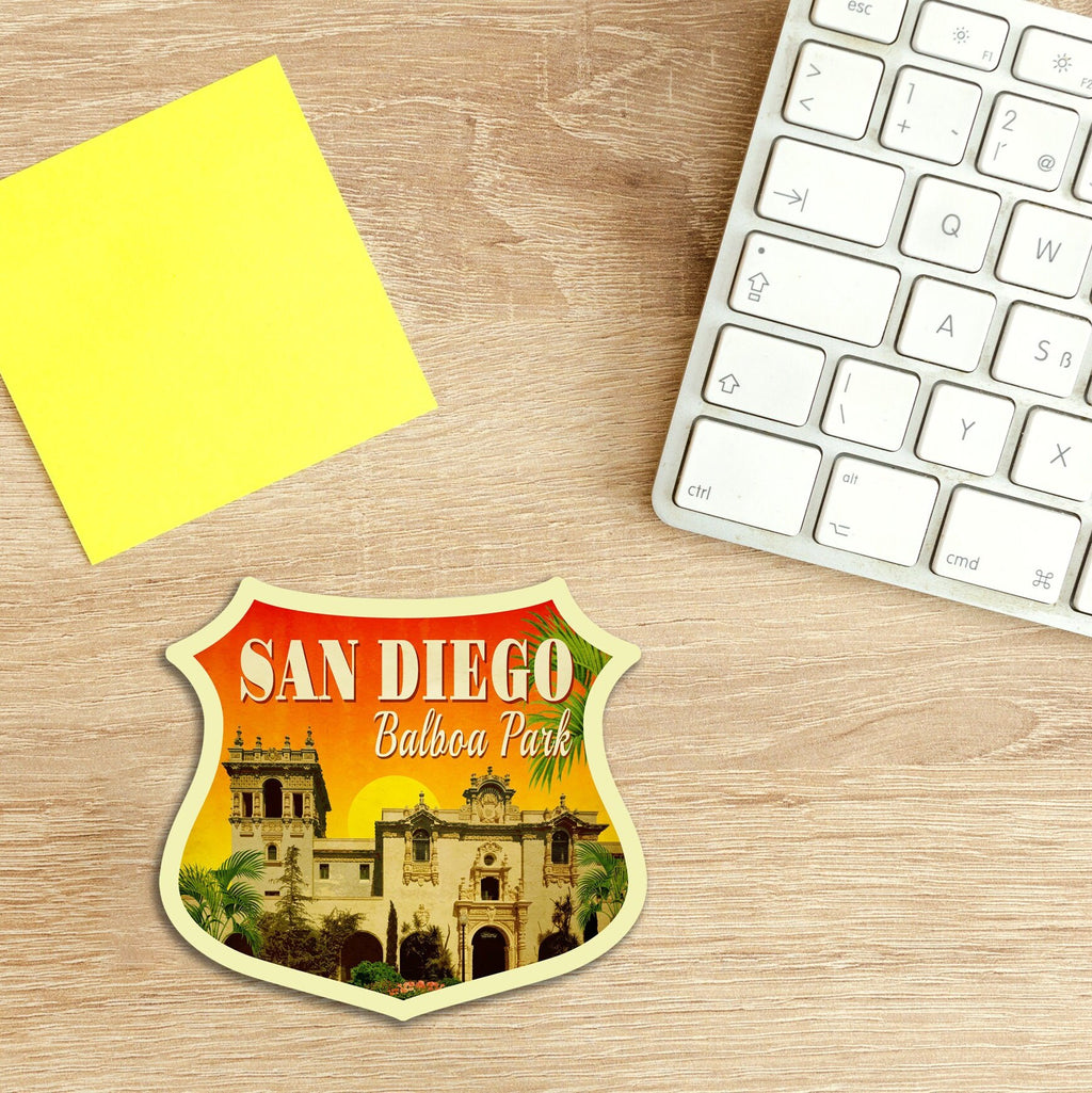 San Diego Sticker: Retro Balboa Park Travel Decal