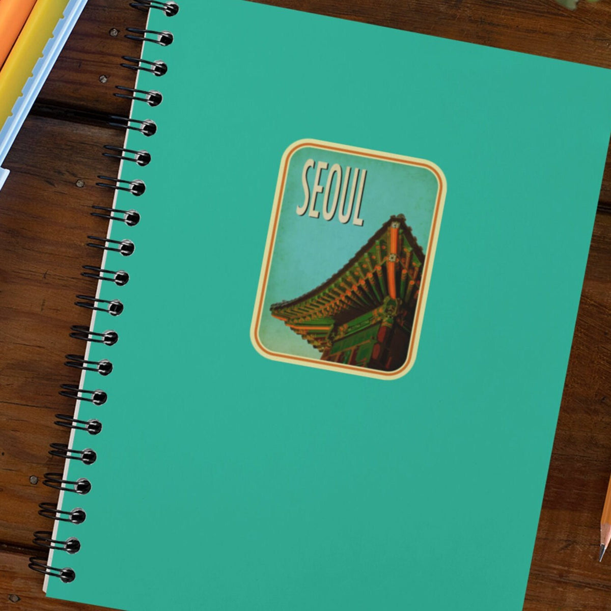 Seoul South Korea Sticker: Vintage Travel Decal