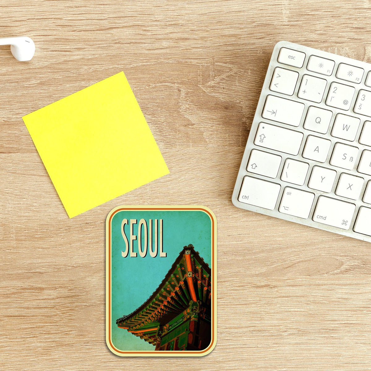 Seoul South Korea Sticker: Vintage Travel Decal