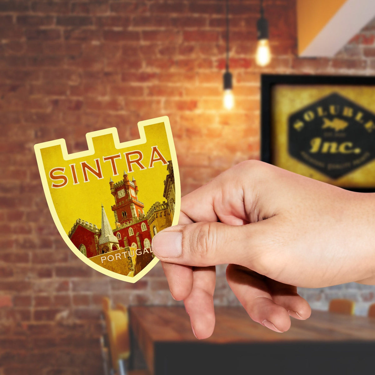 Sintra Portugal Travel Sticker: Vintage-Style Luggage Decal