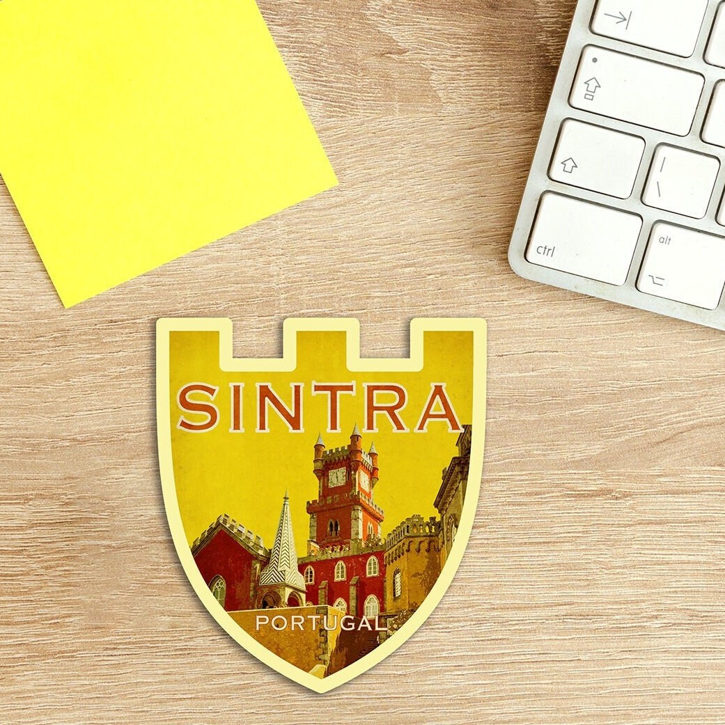 Sintra Portugal Travel Sticker: Vintage-Style Luggage Decal