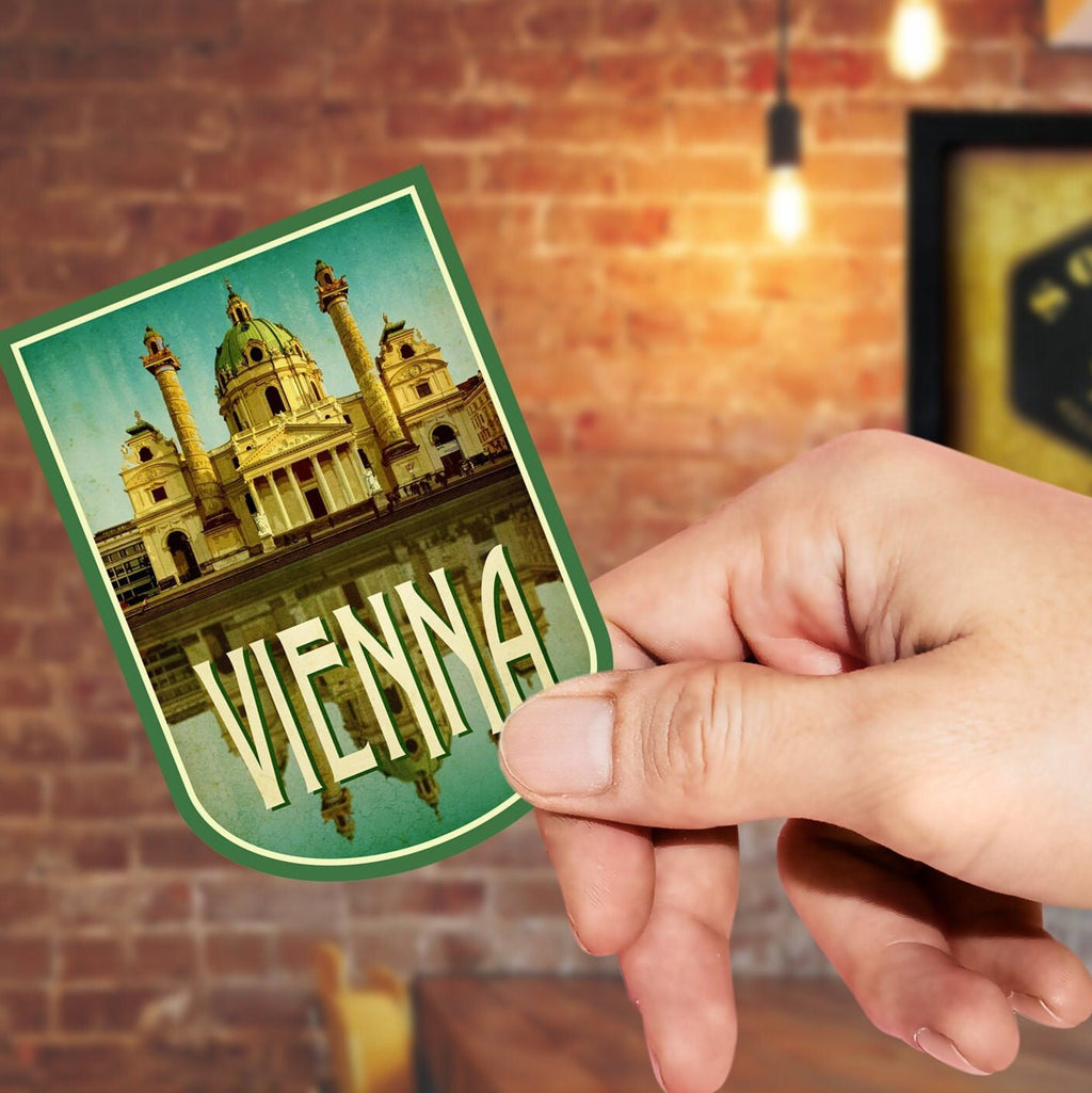 Vienna Travel Sticker: Vintage Karlskirche Decal