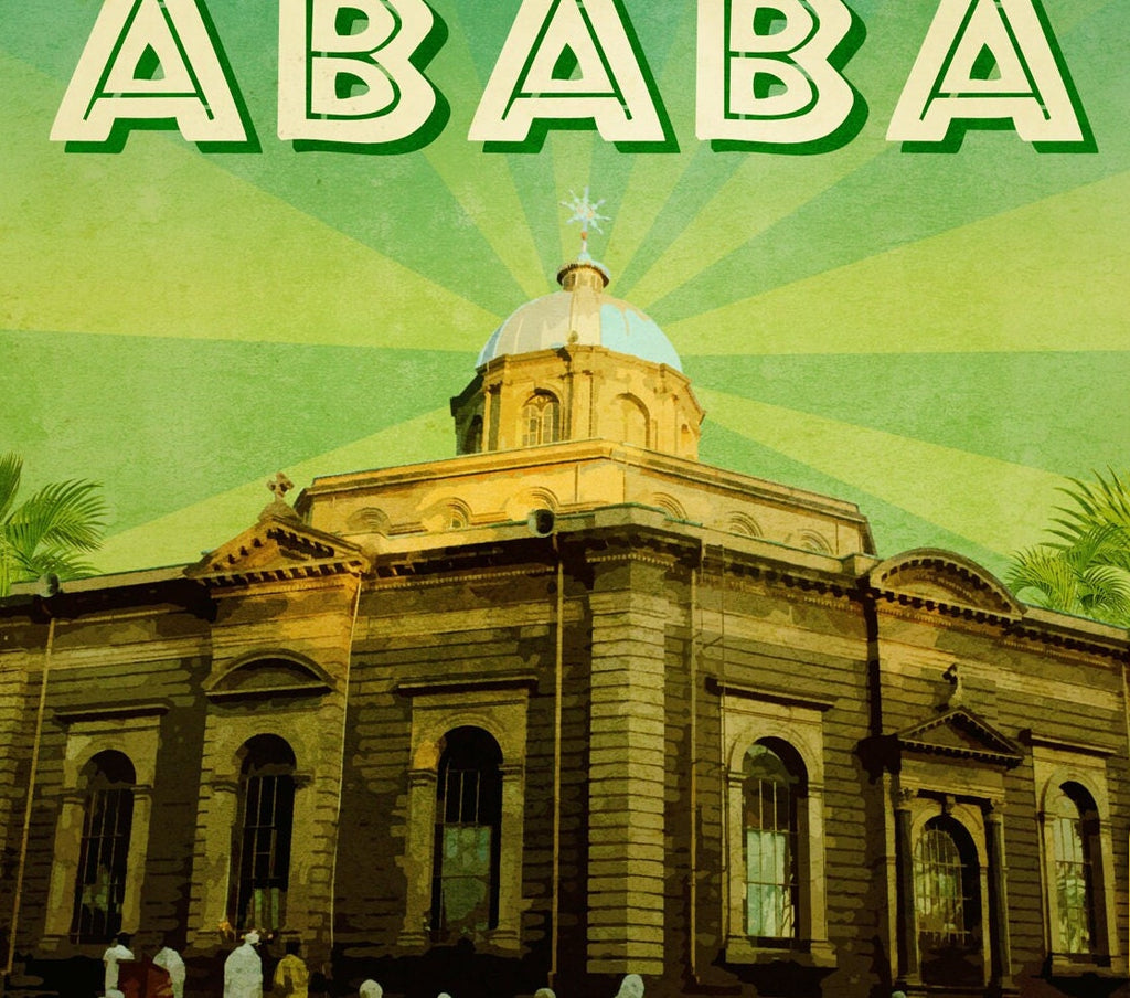Addis Ababa Sticker: Vintage Ethiopia Travel Decal