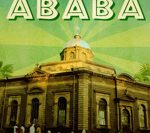 Addis Ababa Sticker: Vintage Ethiopia Travel Decal
