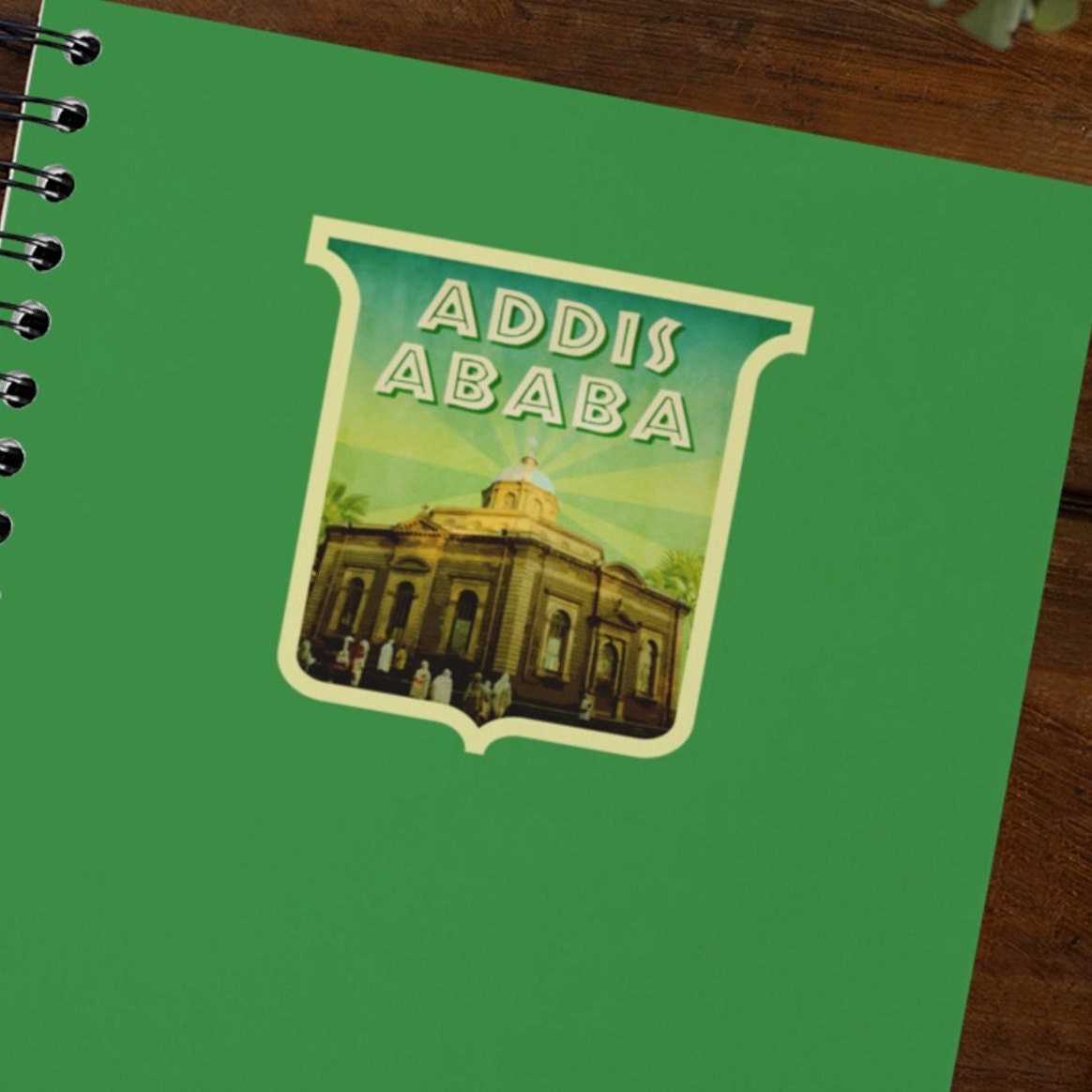 Addis Ababa Sticker: Vintage Ethiopia Travel Decal