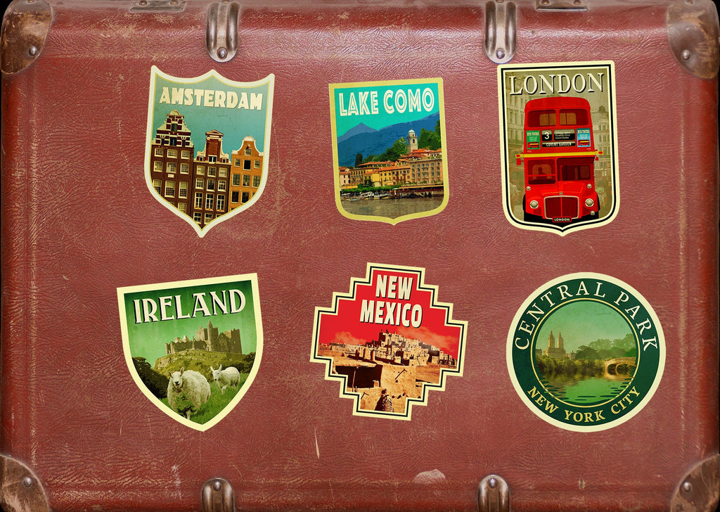 New Mexico travel sticker, vintage style decal for suitcase, luggage, laptop or water bottle