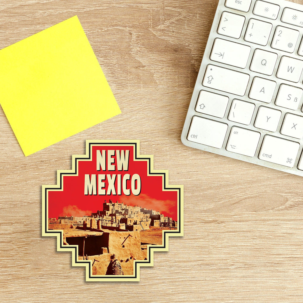 New Mexico travel sticker, vintage style decal for suitcase, luggage, laptop or water bottle