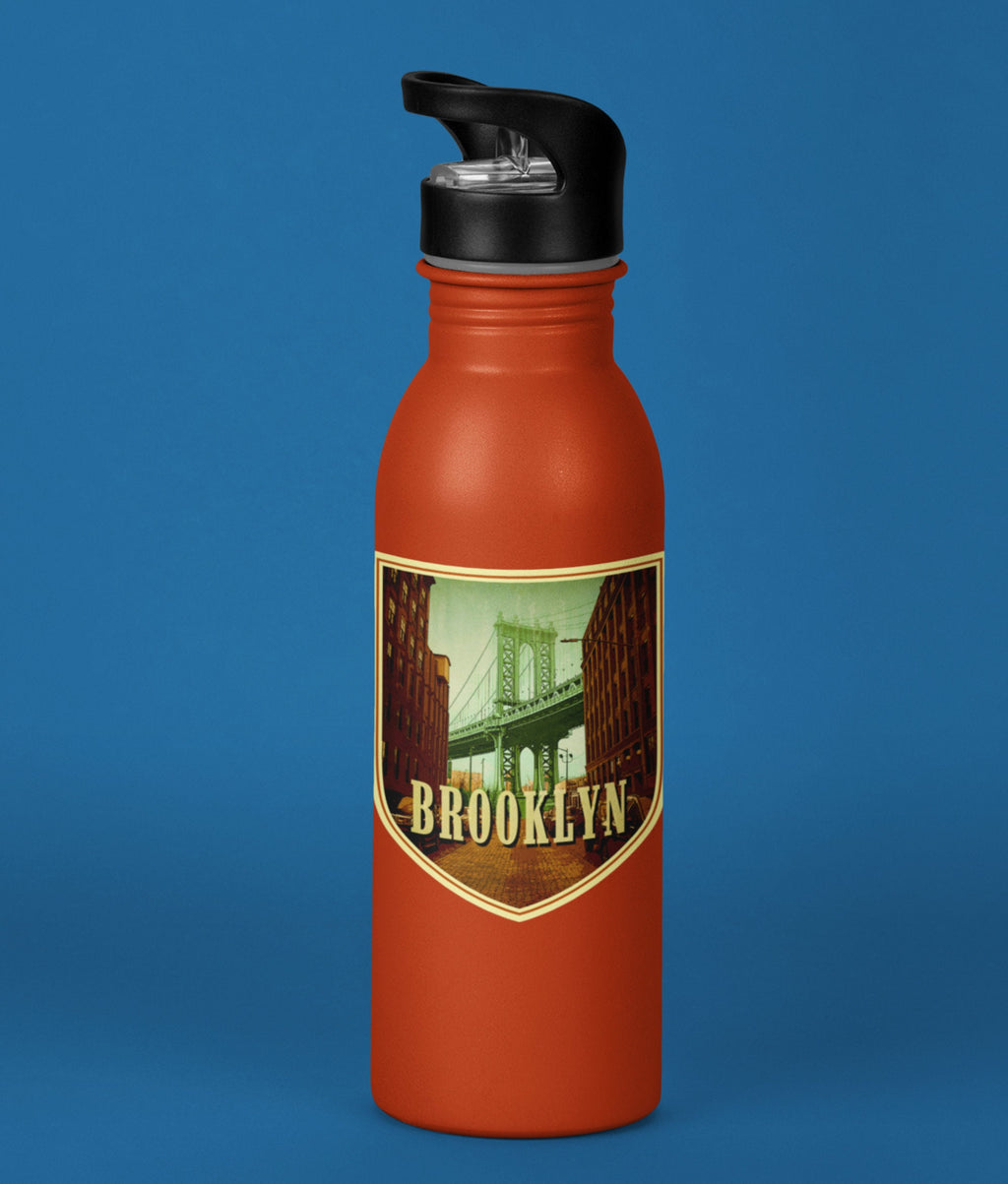 Brooklyn travel sticker, vintage style decal for suitcase, luggage, laptop or water bottle