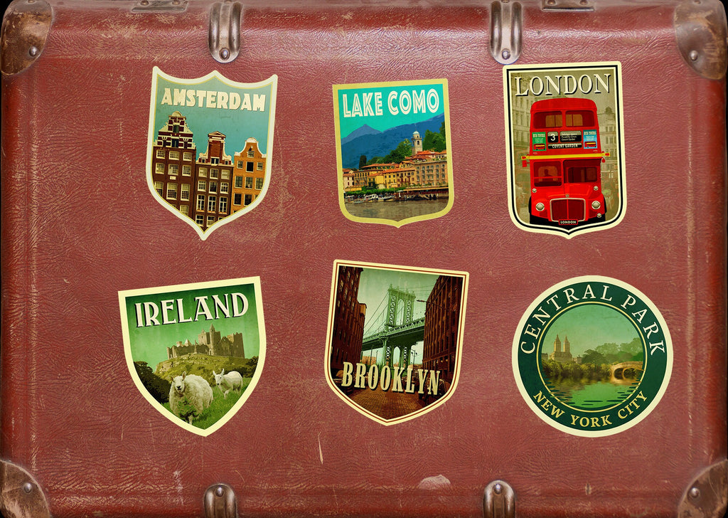 Brooklyn travel sticker, vintage style decal for suitcase, luggage, laptop or water bottle