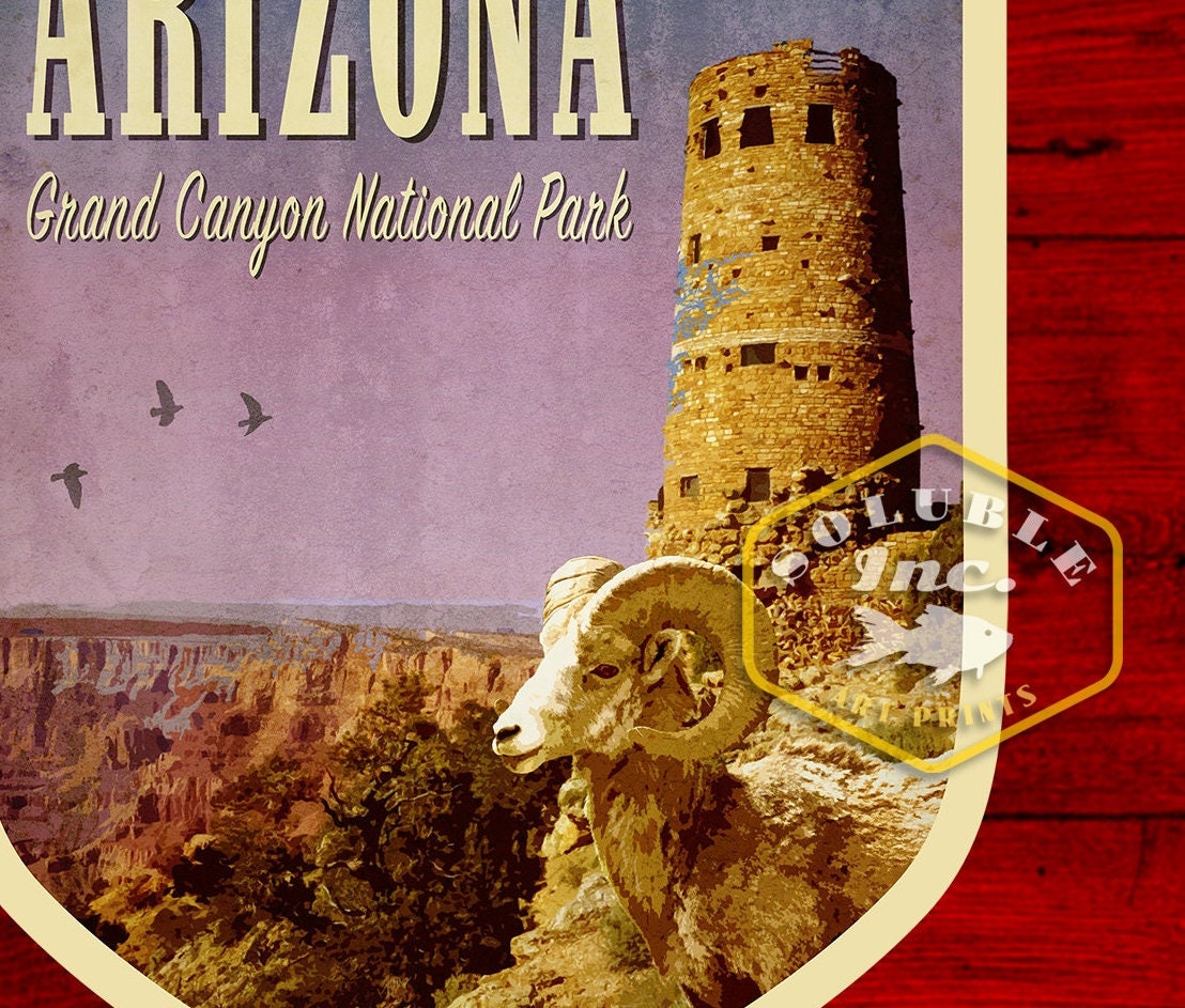 Grand Canyon Sticker: Arizona Vintage Travel Decal