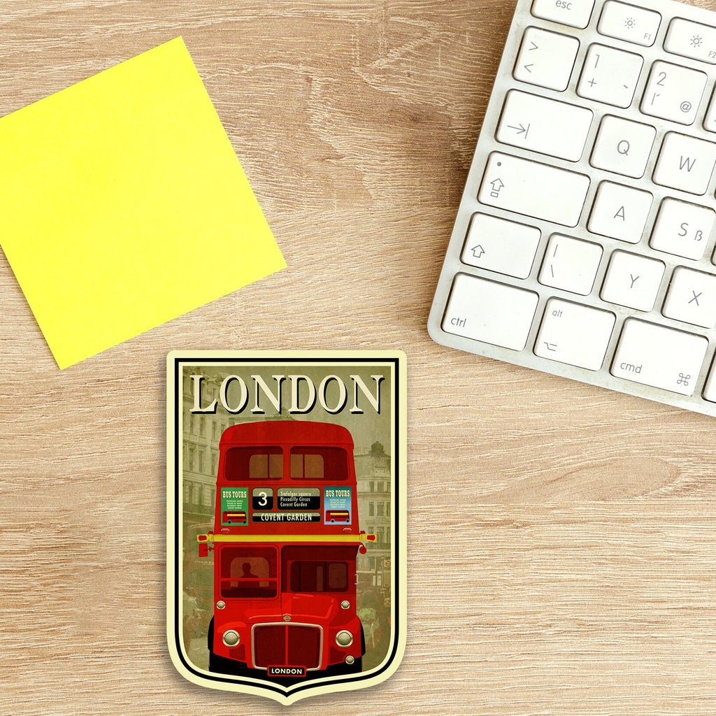 London Travel Sticker: Vintage style England Suitcase Decal