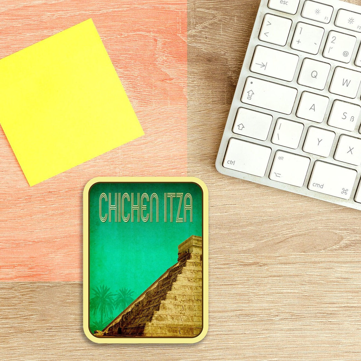 Chichen Itza Yucatan Sticker: Vintage Travel Decal