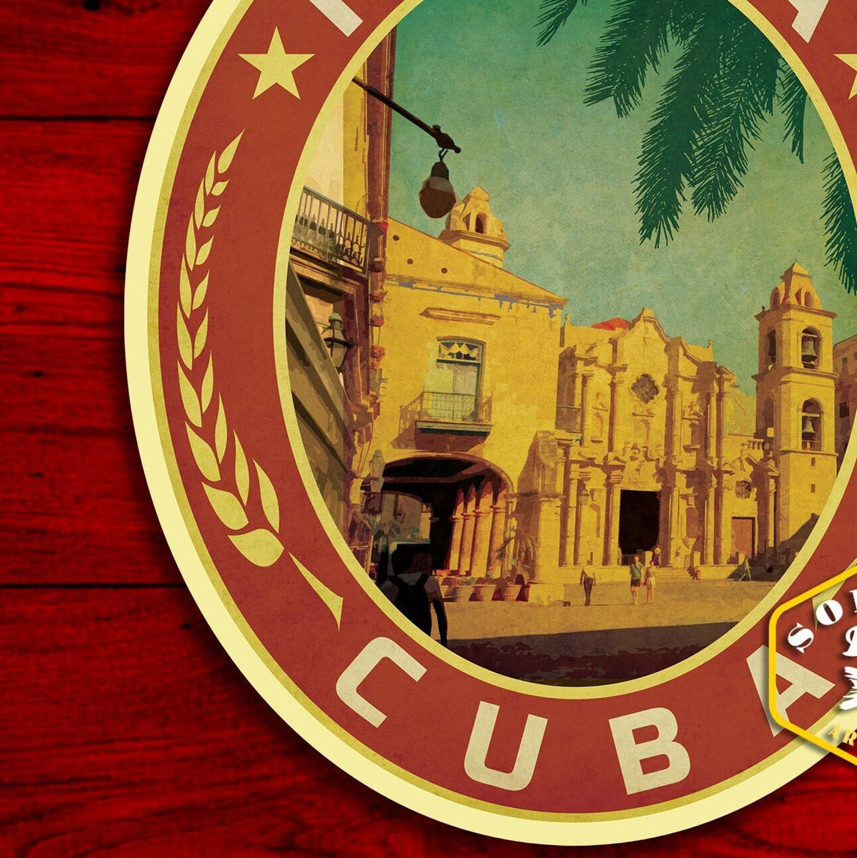 Havana Travel sticker, vintage style decal for suitcase, luggage, laptop, car or water bottle