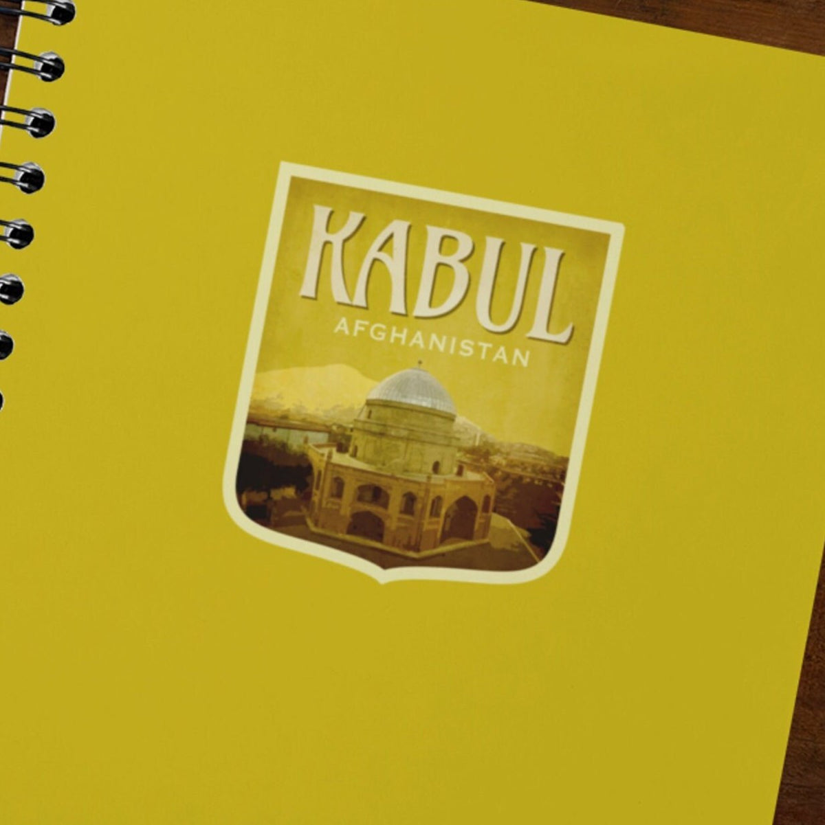 Kabul travel sticker, vintage style decal for suitcase, luggage, laptop or water bottle
