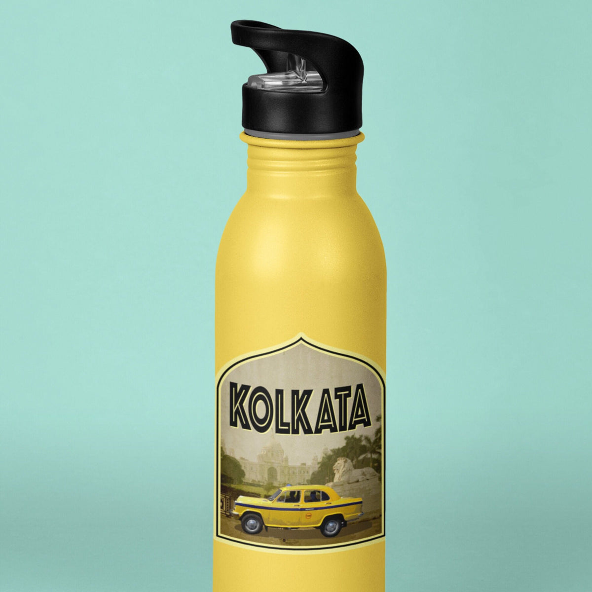 Kolkata India travel sticker, vintage style decal for suitcase, luggage, laptop or water bottle