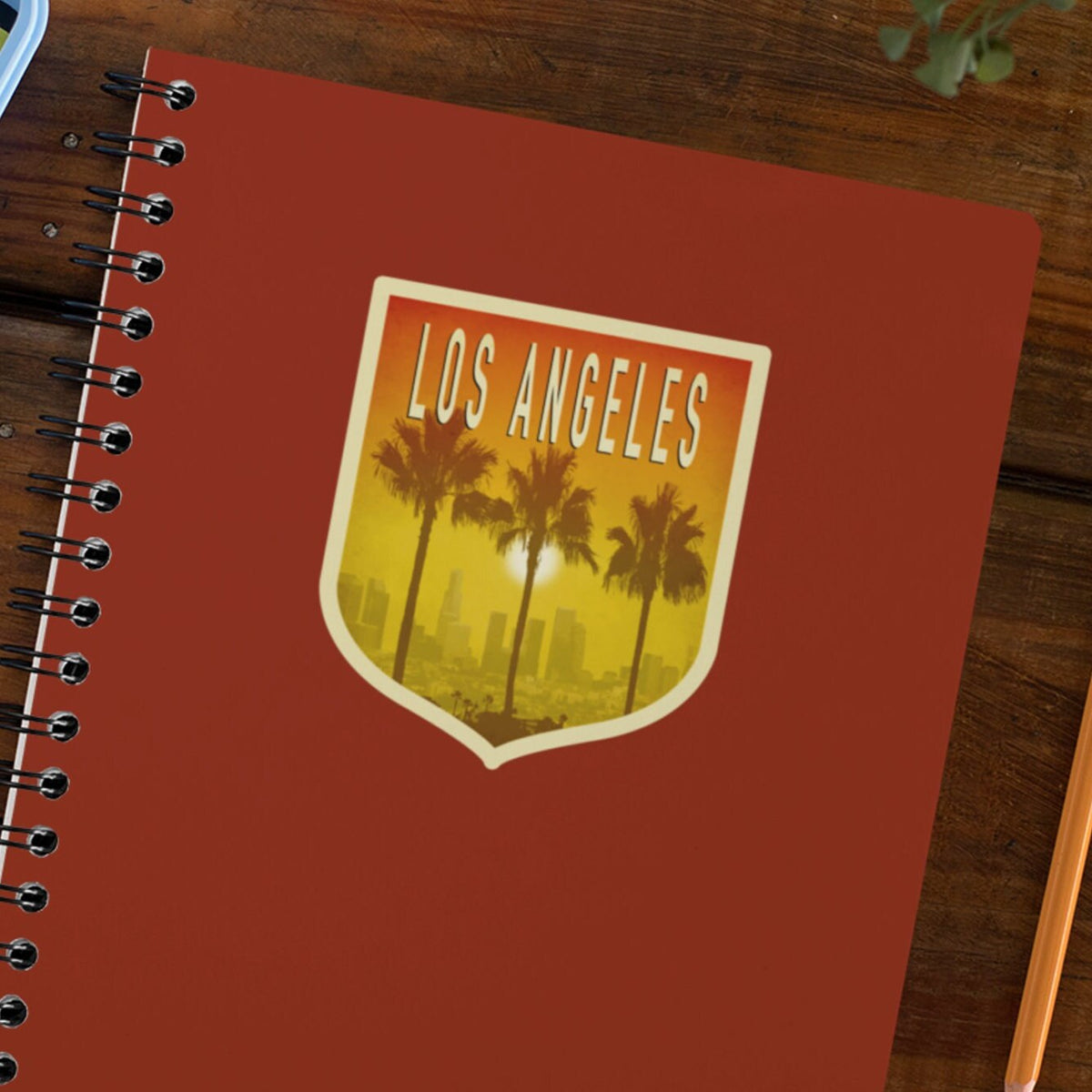 Los Angeles travel sticker, vintage style decal for suitcase, luggage, laptop or water bottle
