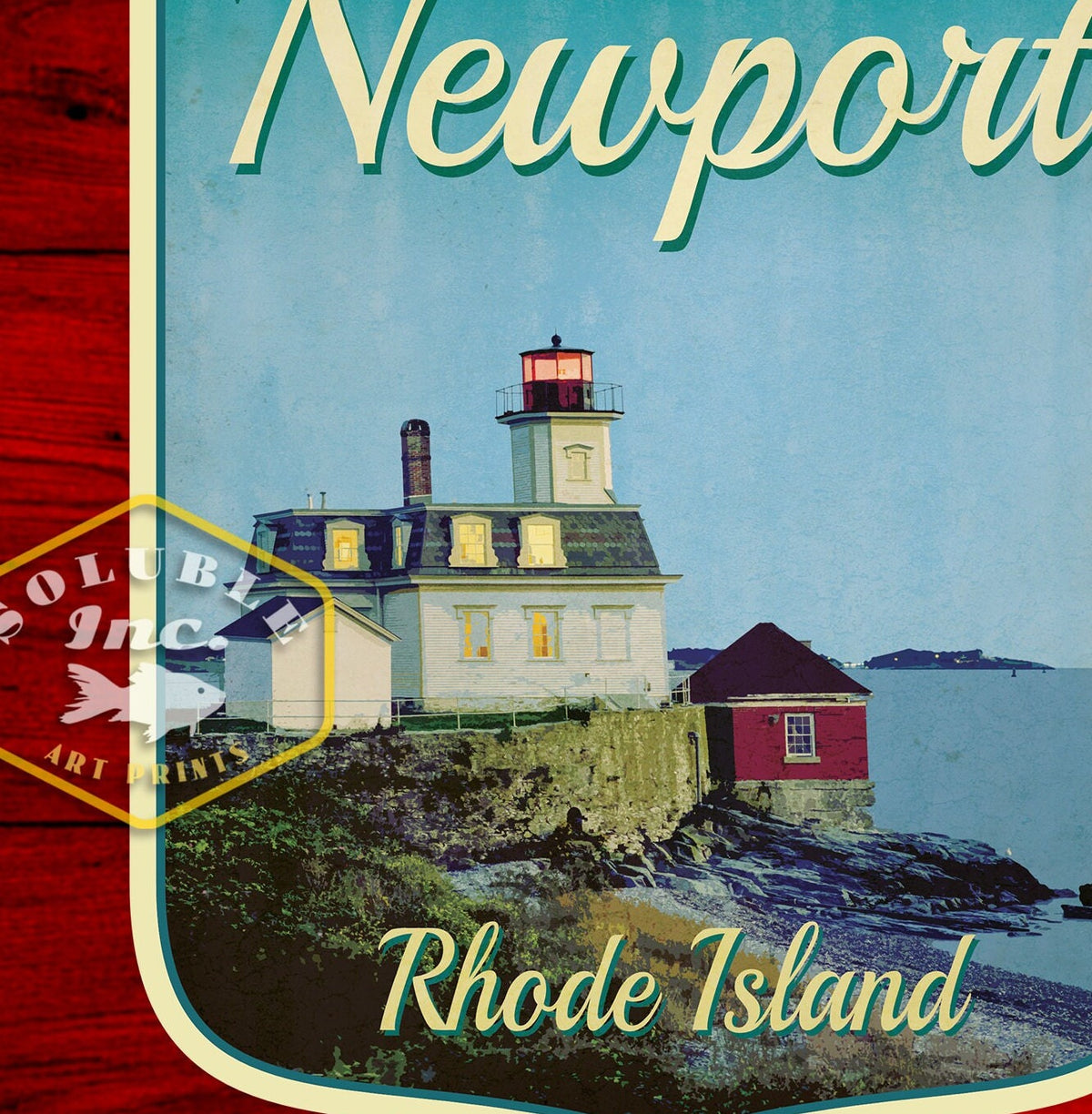 Newport Rhode Island Sticker: Vintage Travel Decal