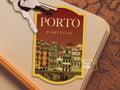 Porto Portugal Travel Sticker: Vintage Suitcase Luggage Decal