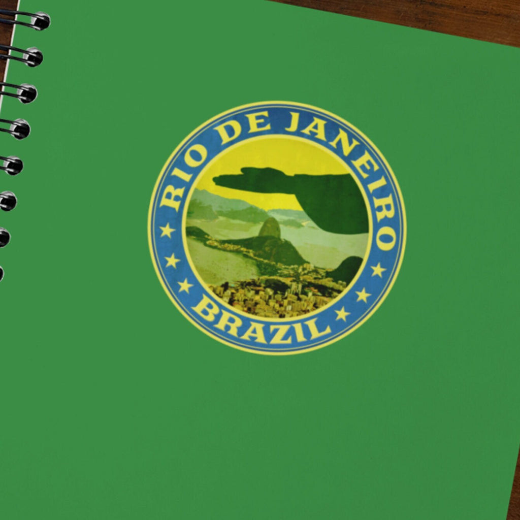 Rio de Janeiro Travel Sticker: Vintage Brazil Luggage Decal