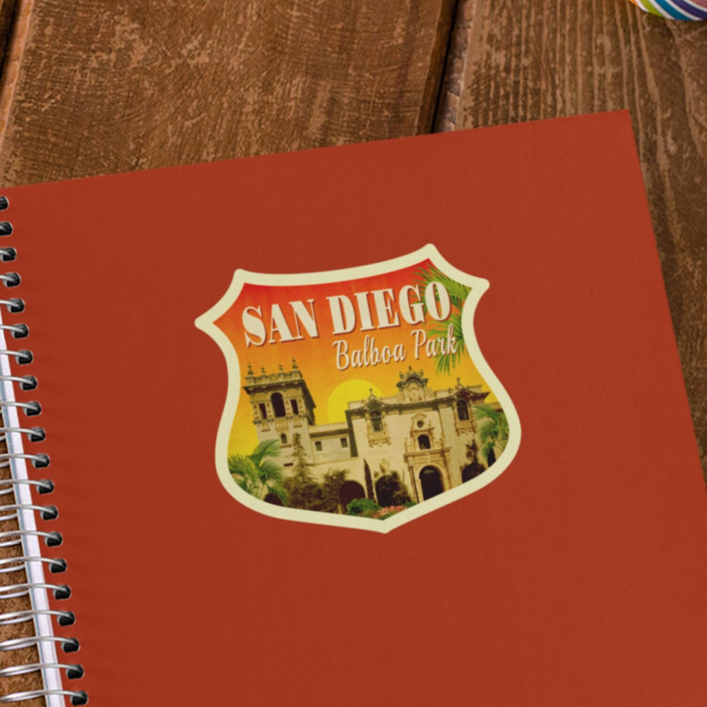 San Diego Sticker: Retro Balboa Park Travel Decal