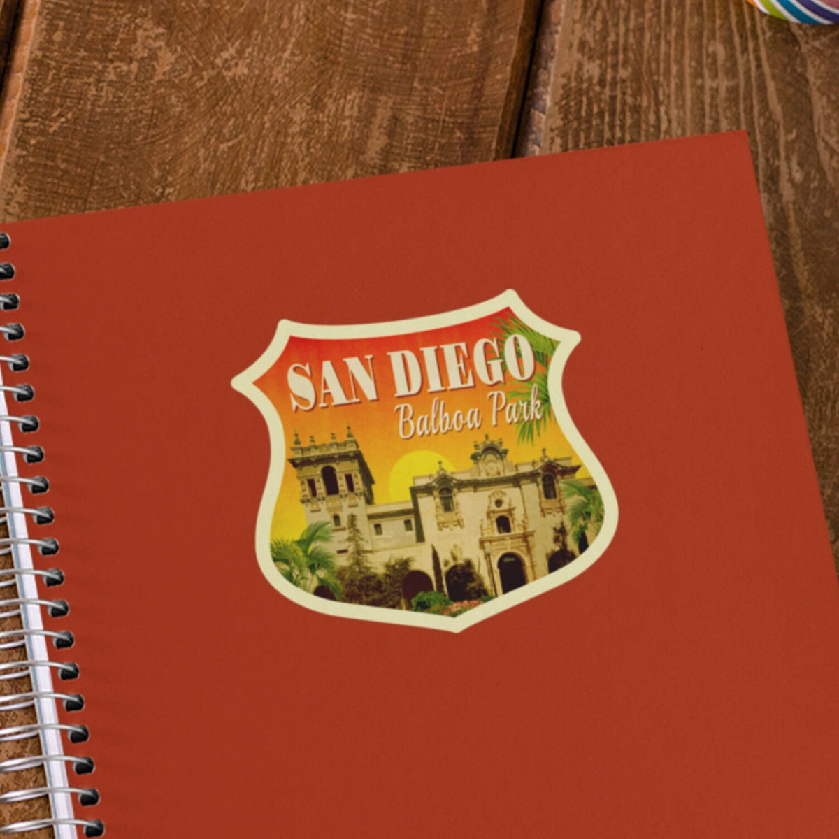 San Diego Sticker: Retro Balboa Park Travel Decal