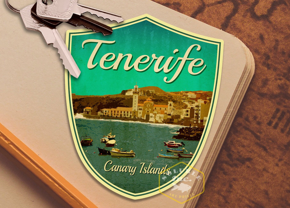 Tenerife Canary Islands Sticker: Vintage Travel Decal