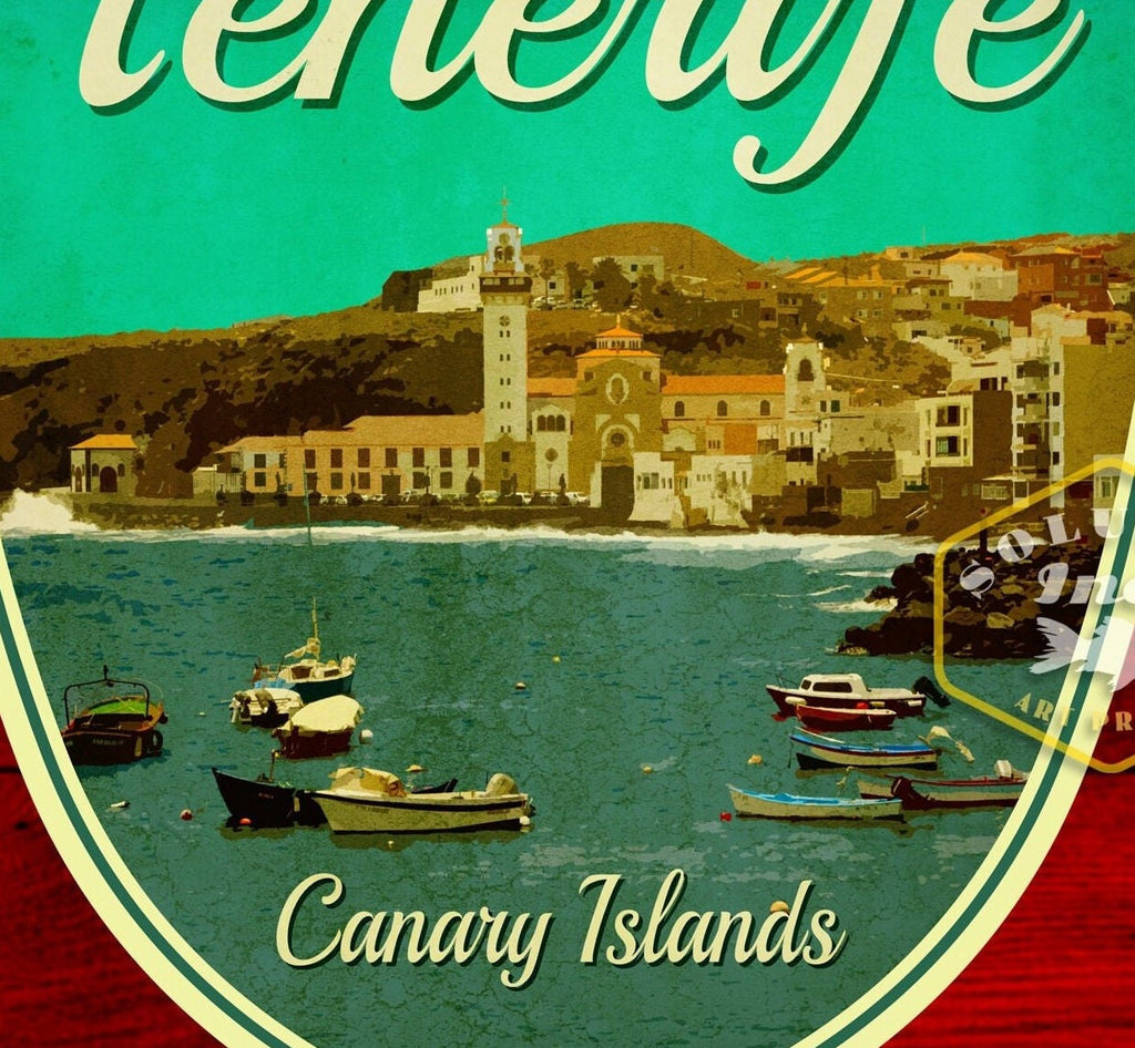 Tenerife Canary Islands Sticker: Vintage Travel Decal