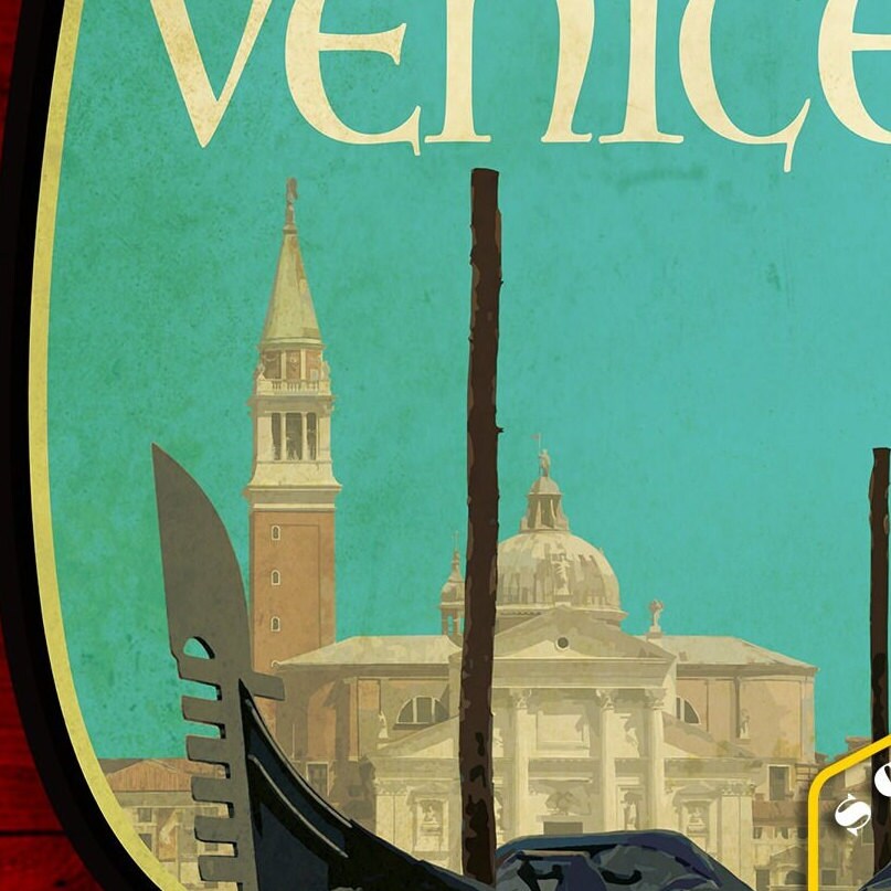 Venice Italy Travel Sticker: Vintage-Style Luggage Decal