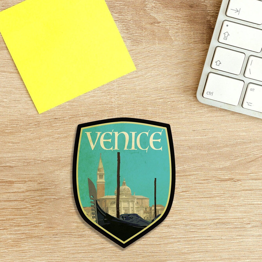 Venice Italy Travel Sticker: Vintage-Style Luggage Decal