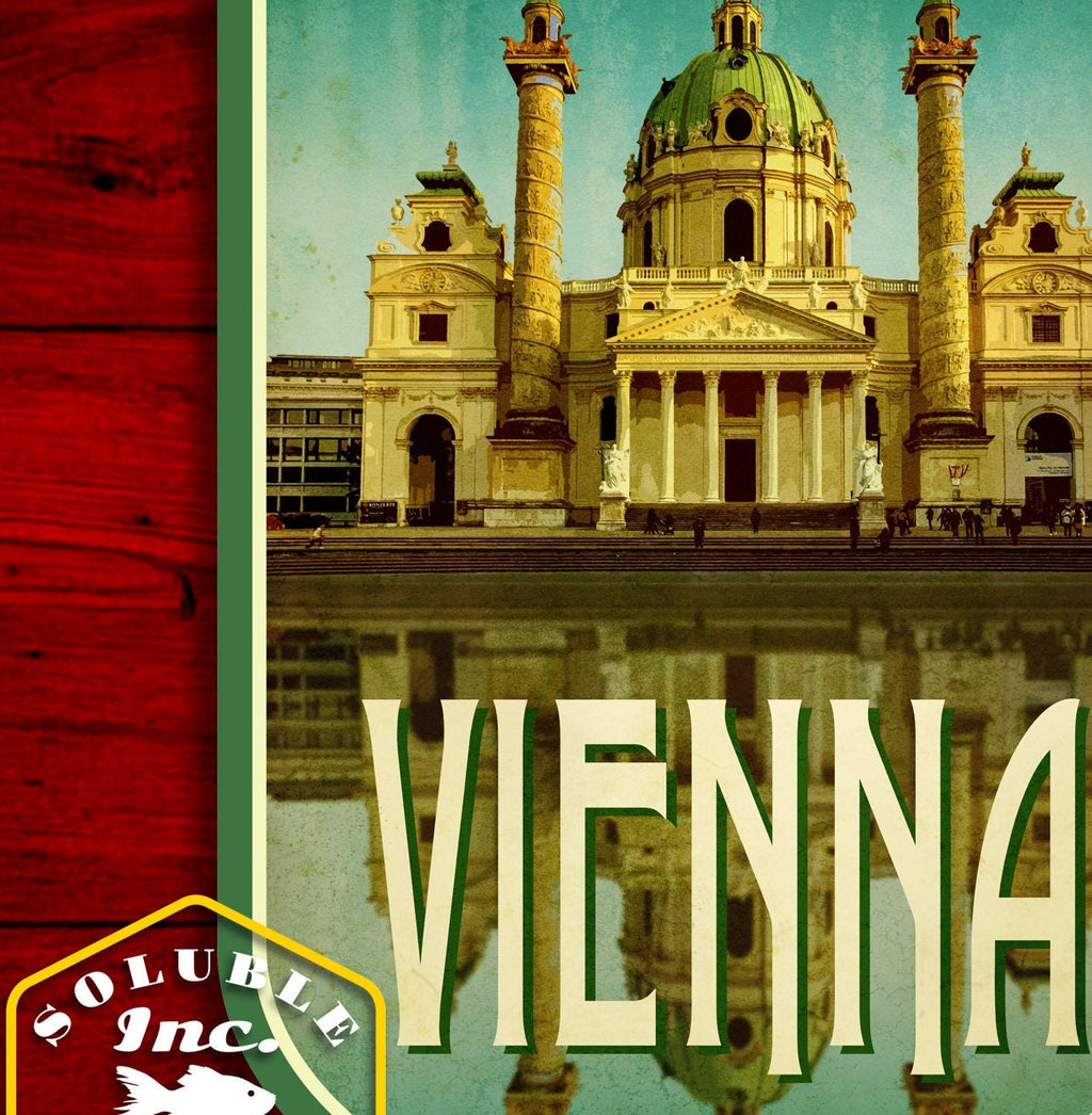 Vienna Travel Sticker: Vintage Karlskirche Decal