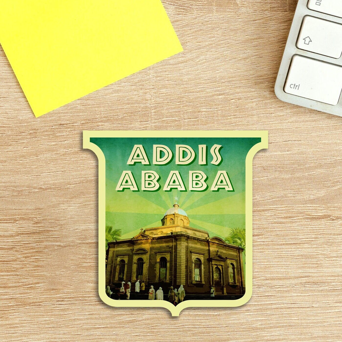 Addis Ababa Sticker: Vintage Ethiopia Travel Decal