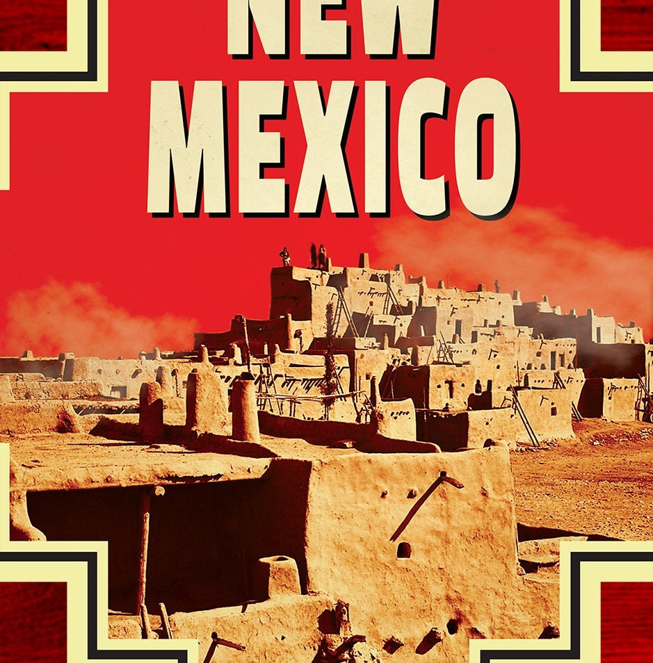 New Mexico travel sticker, vintage style decal for suitcase, luggage, laptop or water bottle
