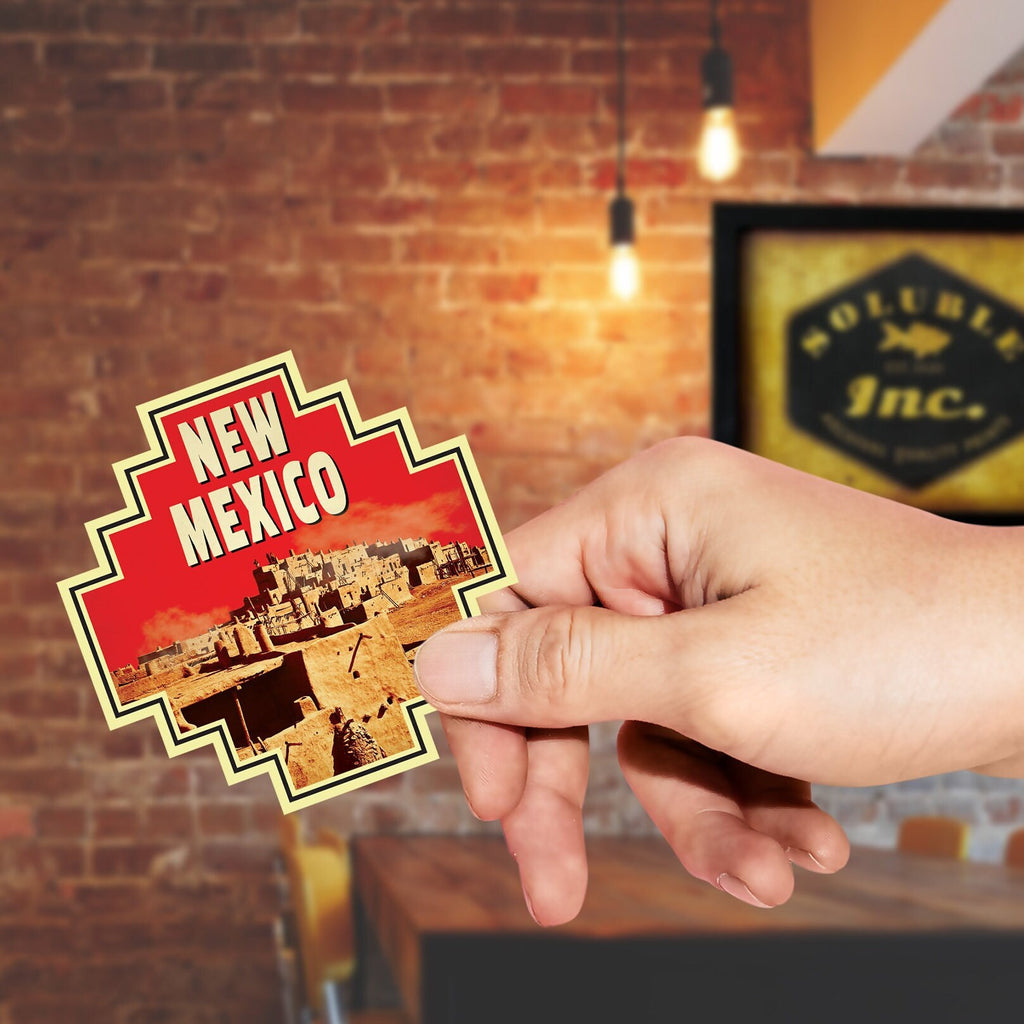New Mexico travel sticker, vintage style decal for suitcase, luggage, laptop or water bottle
