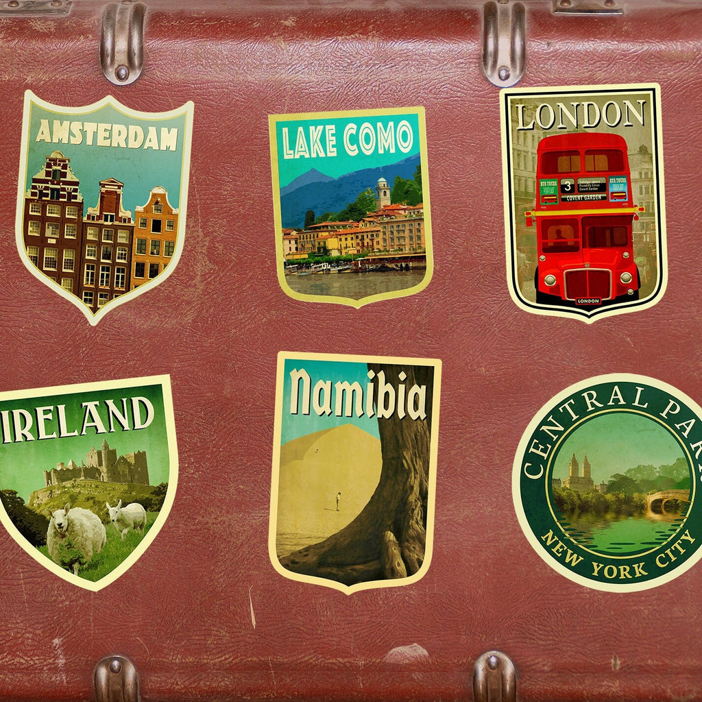 Namibia travel sticker, vintage style decal for suitcase, luggage, laptop or water bottle