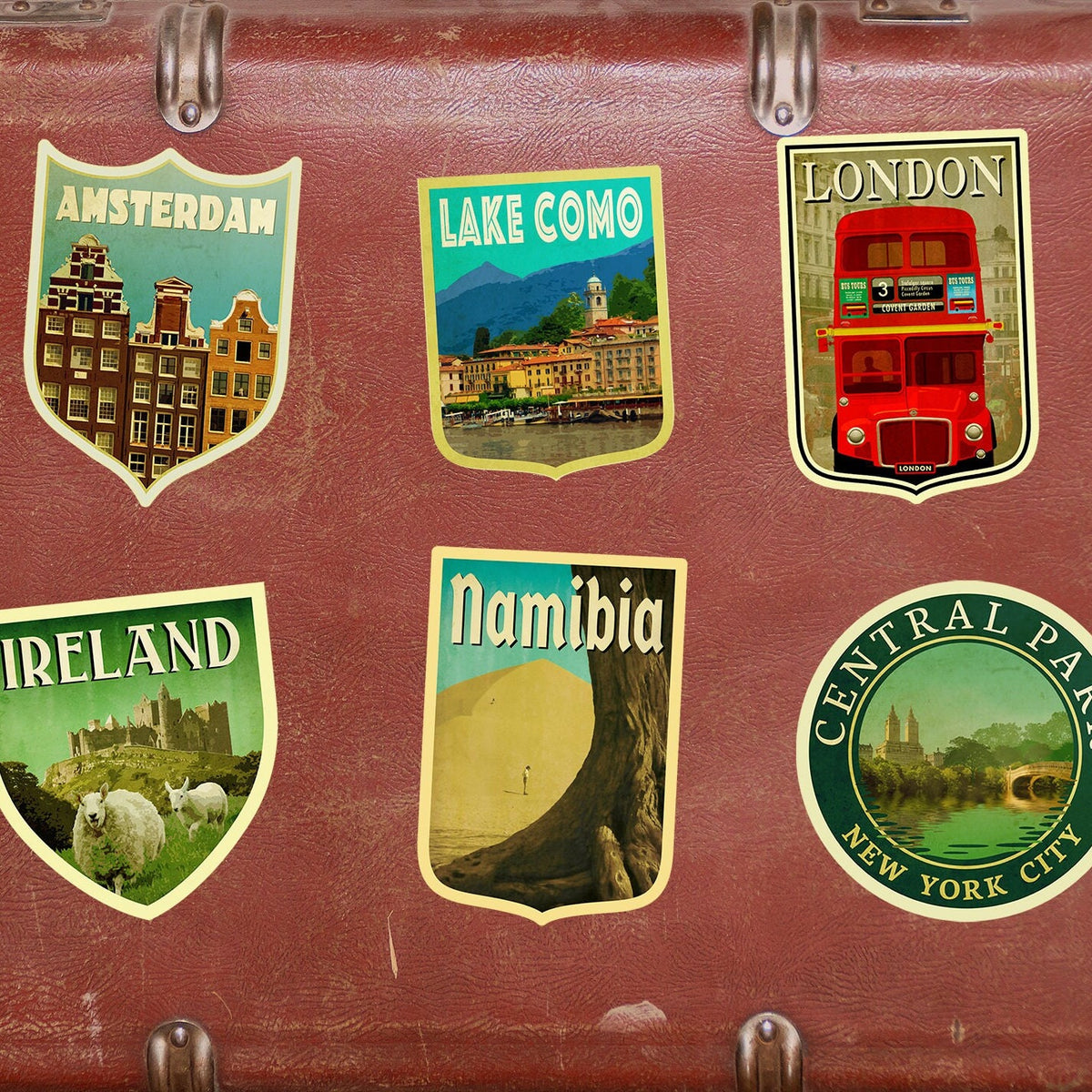 Namibia travel sticker, vintage style decal for suitcase, luggage, laptop or water bottle