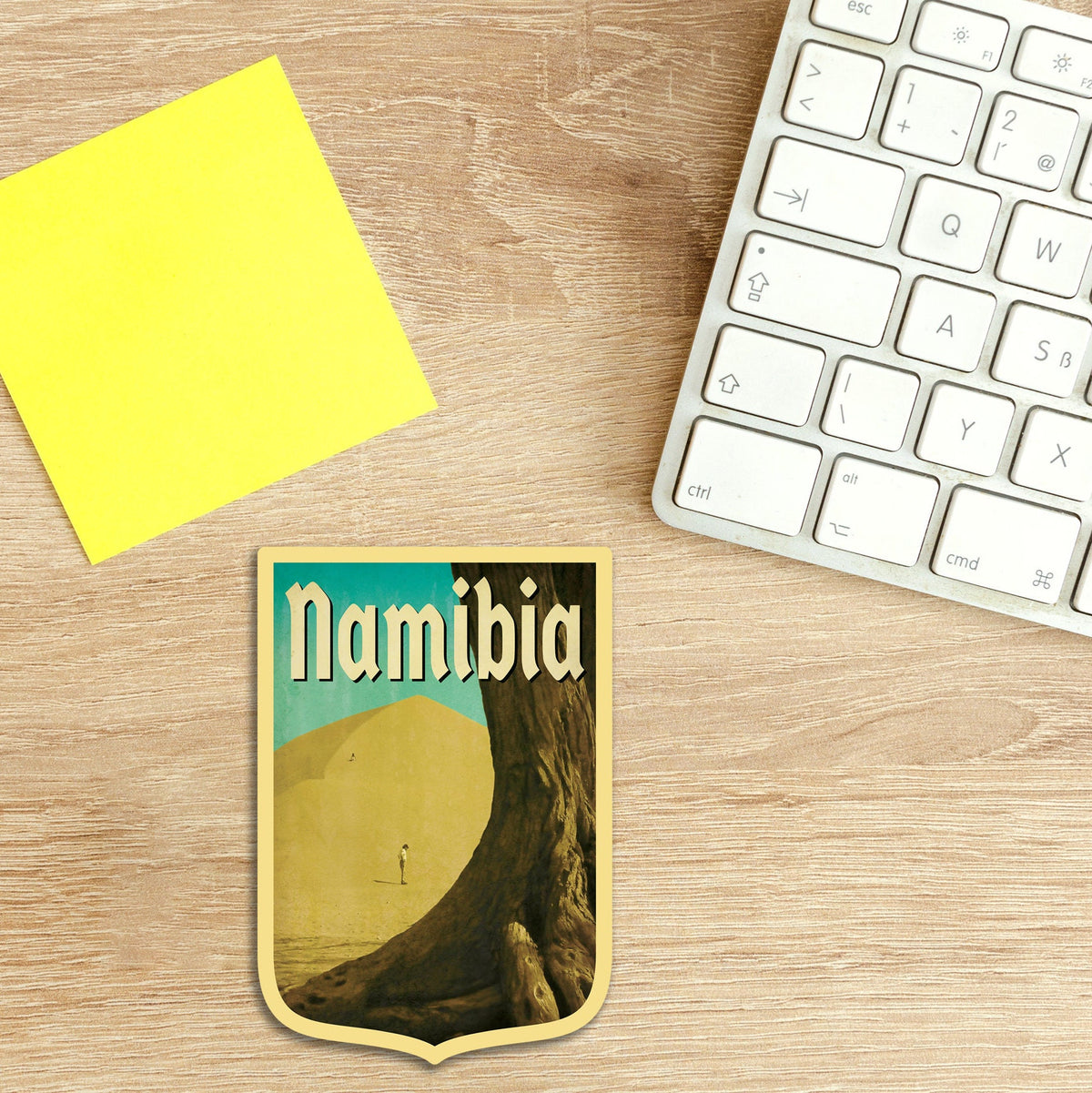 Namibia travel sticker, vintage style decal for suitcase, luggage, laptop or water bottle