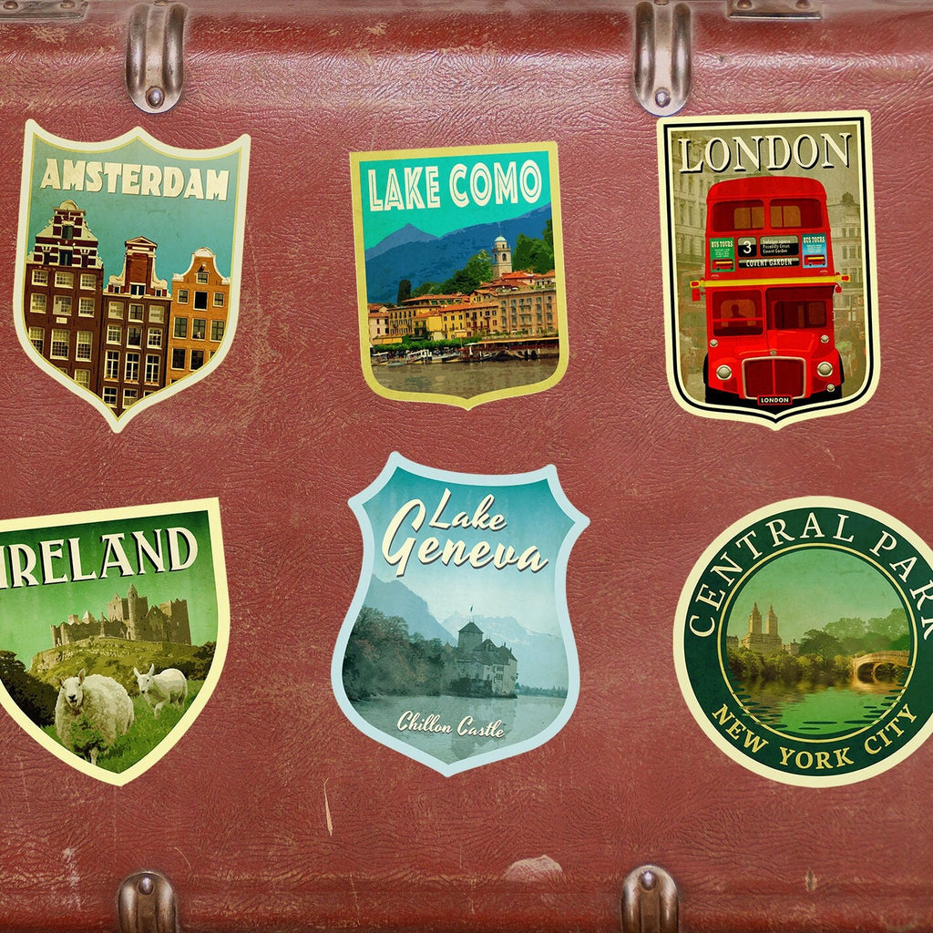 Lake Geneva Switzerland Sticker: Vintage Travel Decal