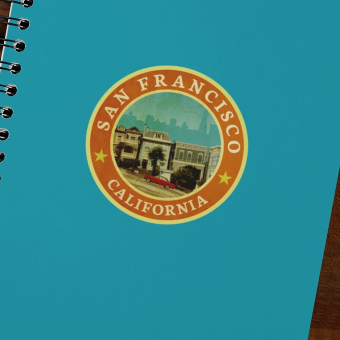 San Francisco travel sticker, vintage style decal for suitcase, luggage, laptop or water bottle
