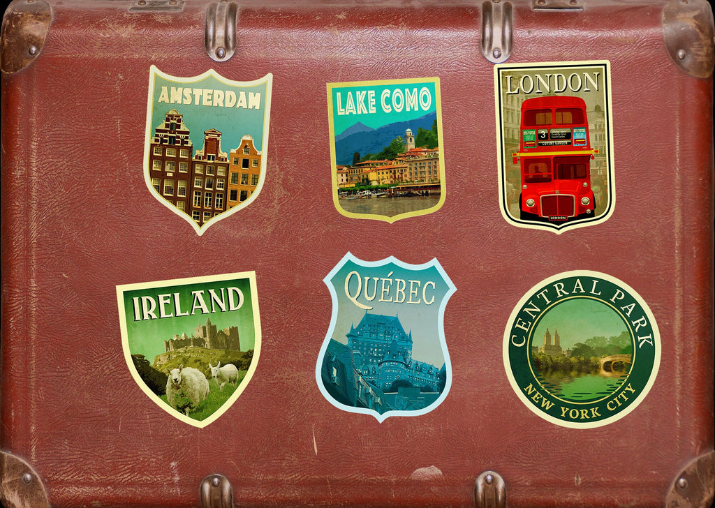 Québec travel sticker, vintage style decal for suitcase, luggage, laptop or water bottle