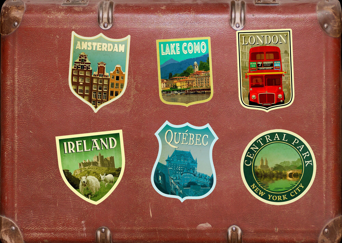 Québec travel sticker, vintage style decal for suitcase, luggage, laptop or water bottle