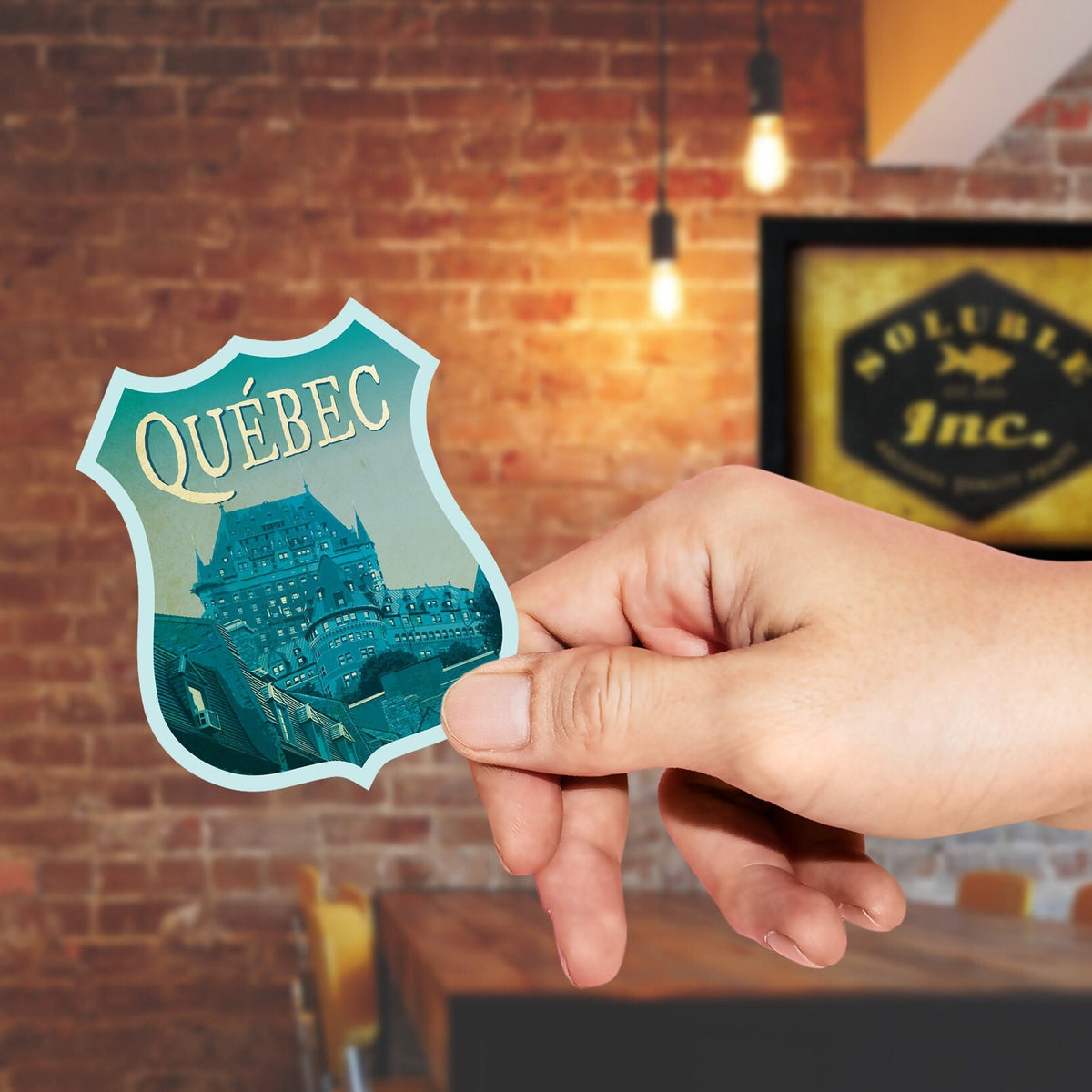 Québec travel sticker, vintage style decal for suitcase, luggage, laptop or water bottle